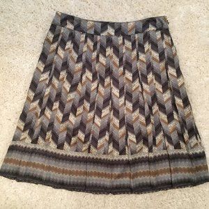 Talbots NWT petite SZ 8P brown gray beige skirt